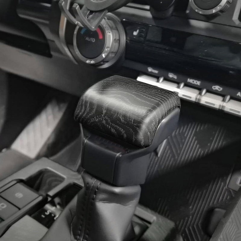 BORUIEN for Toyota Tacoma 2024 2025 and 4Runner 2025 Interior Accessories Center Console ABS Gear Shift Decor Cover Dashboard Trim (Black Wood Grain, Gear Shift Decor) - Image 1